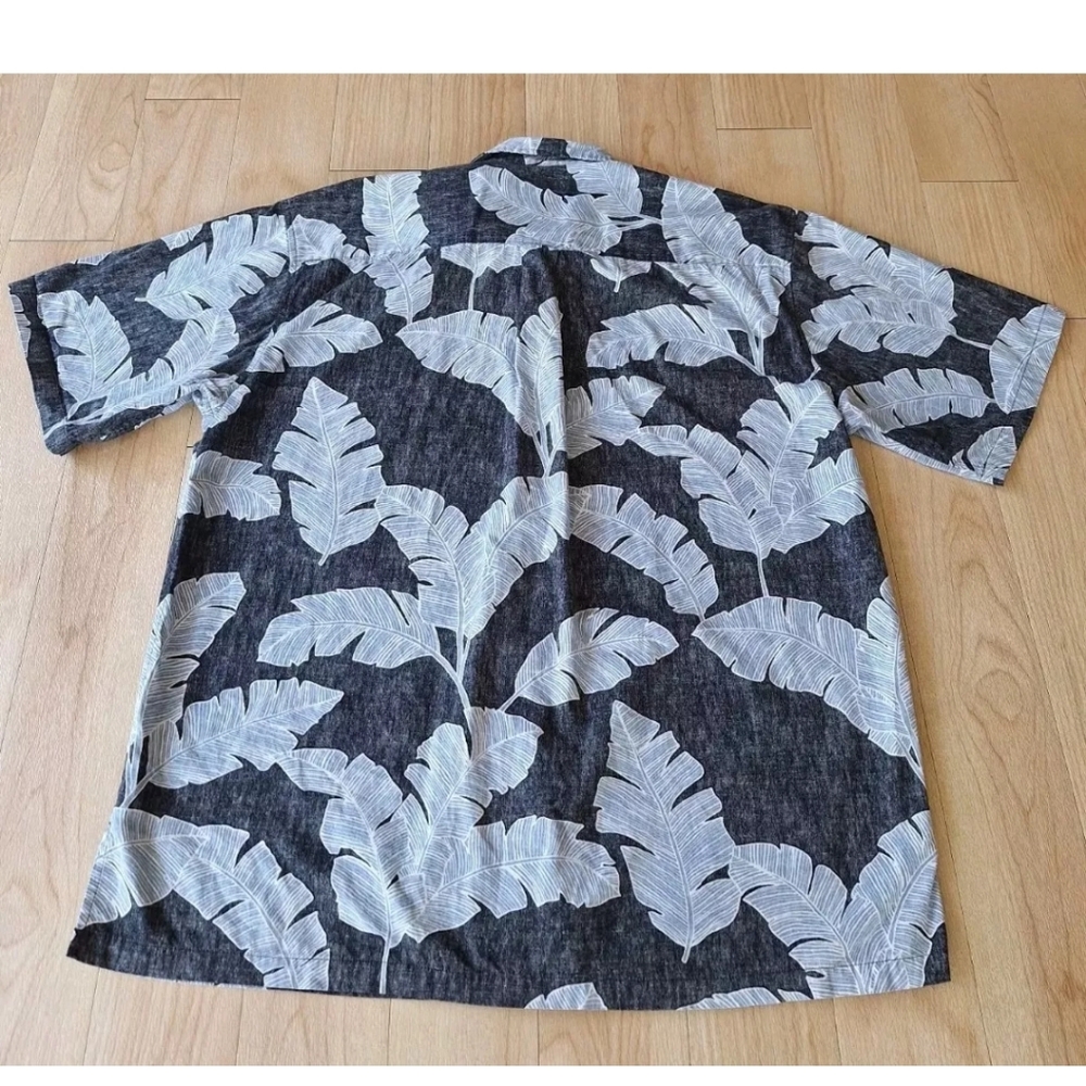 Cooke Street Honolulu Hawaiian Reverse Shirt Mens SIZE L  Banana Leaves